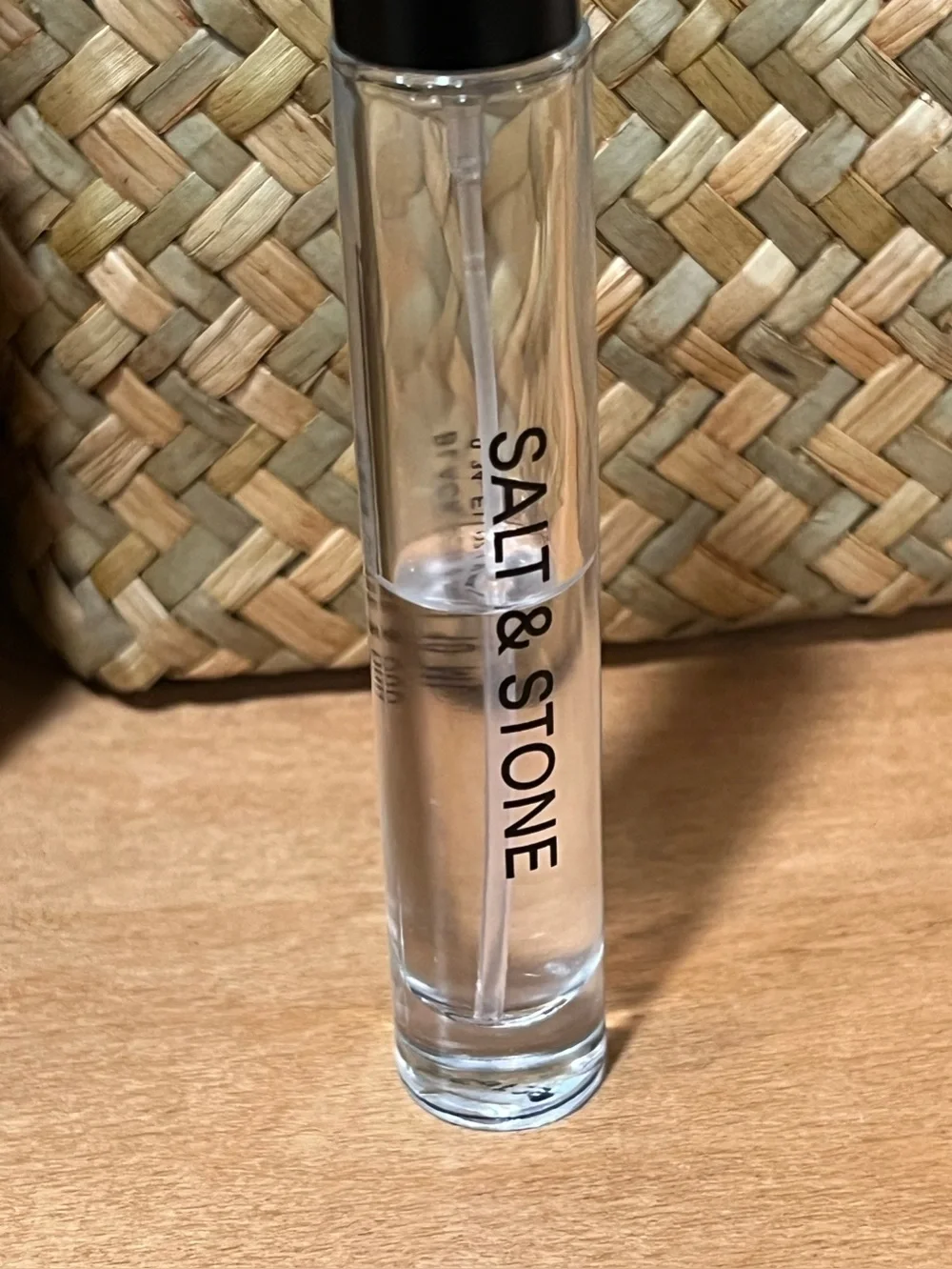 Salt & Stone Black Rose & Oud Travel Spray 10mL Refillable Atomizer ~50% Full